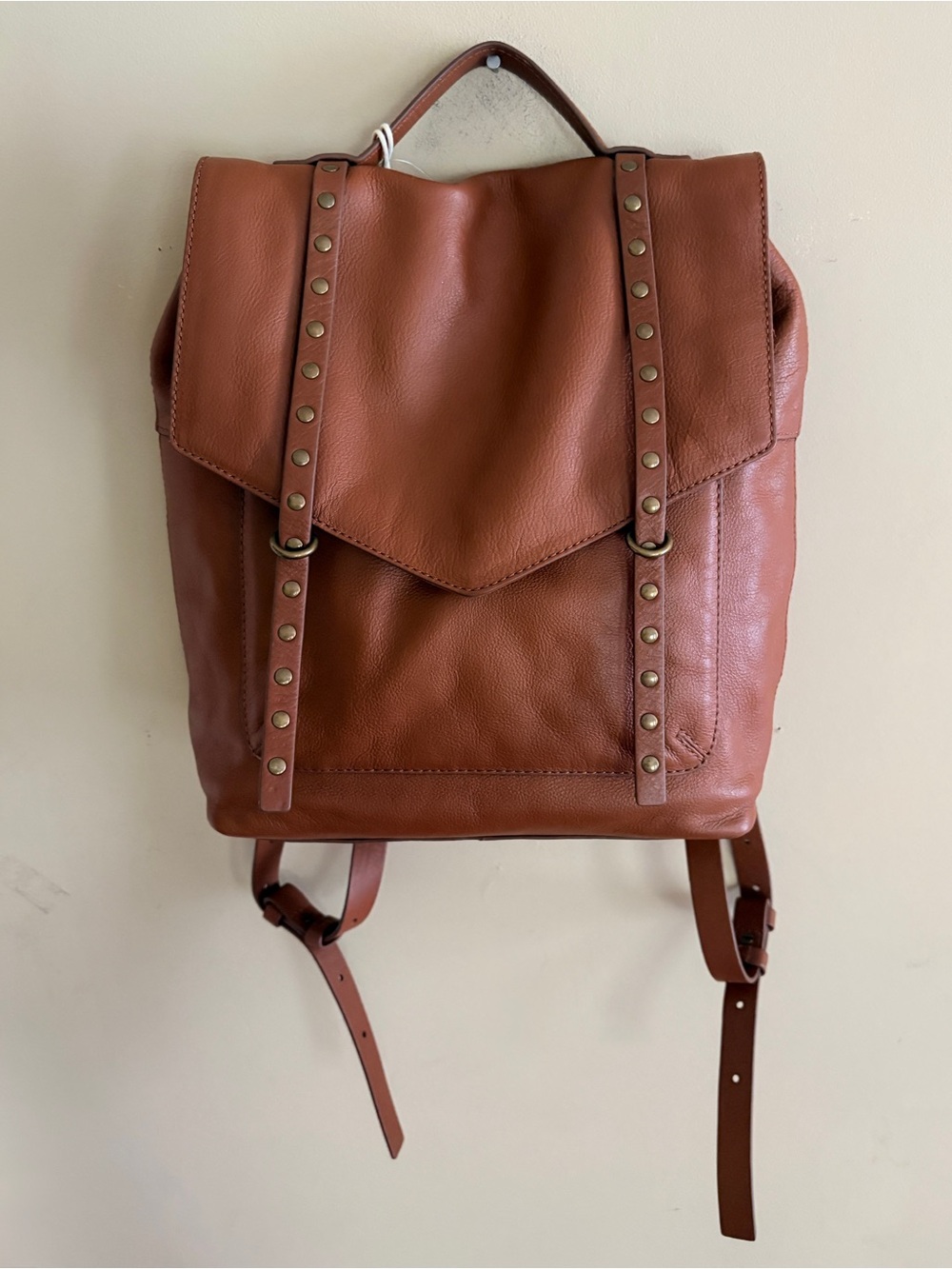 Lucky Brand Group Vamp Backpack - New Cognac Brown Leather New